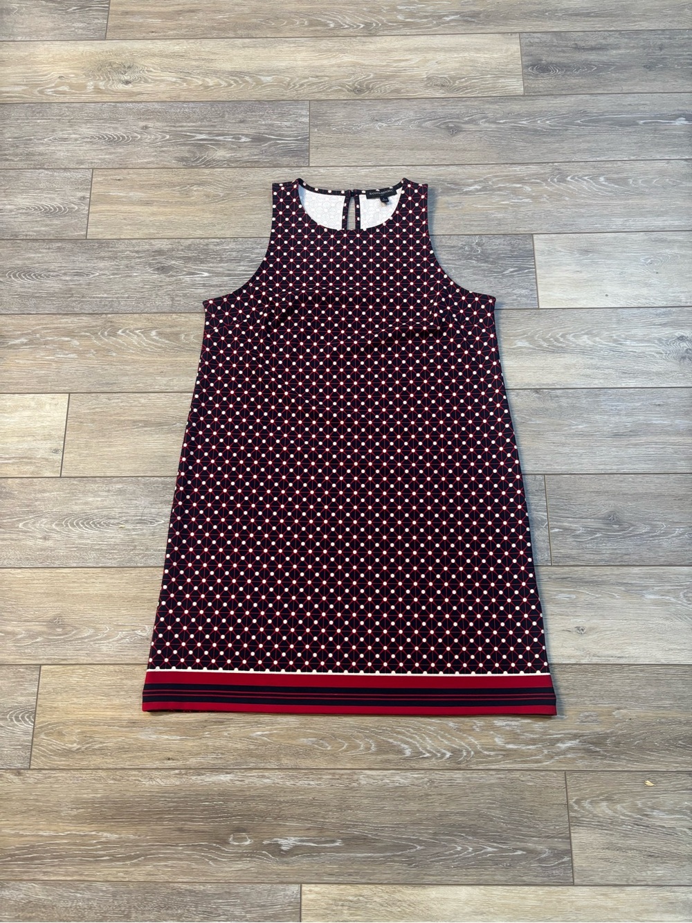 Banana Republic Dress Sz L Navy Sleeveless Sheath Americana Patriotic Preppy